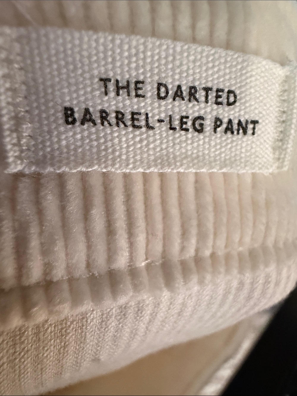 Madewell The Darted Barrel-Leg Pant Cream Corduroy High Rise Pants NE064 - Picture 3 of 7